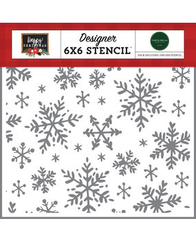Carta Bella Happy Christmas Happy Snowflakes Stencil (CBXM140035)