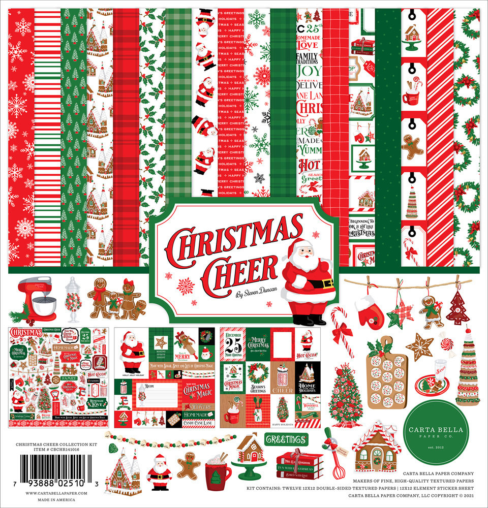 Carta Bella Christmas Cheer 12x12 Inch Collection Kit (CBCHR141016) Carta Bella Christmas Cheer 12x12 Inch Collection Kit (CBCHR141016)