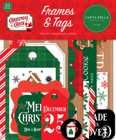 Carta Bella Christmas Cheer Ephemera Frames & Tags (CBCHR141025)