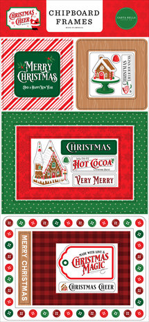 Carta Bella Christmas Cheer 6x13 Inch Chipboard Frames (CBCHR141065) Carta Bella Christmas Cheer 6x13 Inch Chipboard Frames (CBCHR141065)