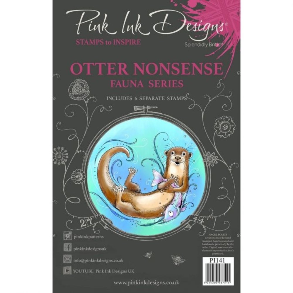 Pink Ink Designs Otter Nonsense A5 Clear Stamp Set (PI141)