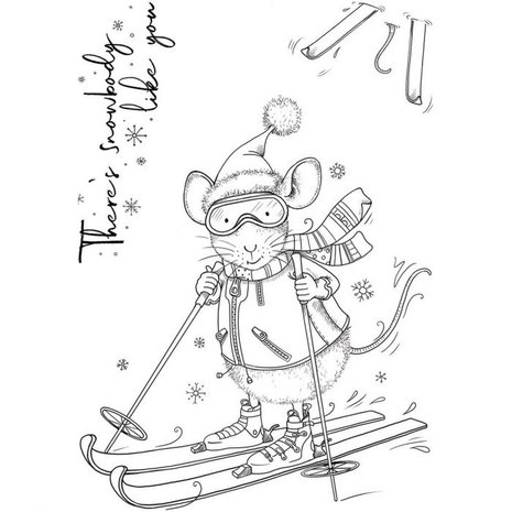 Pink Ink Designs Ski Mouse Clear Stamp Set (PI140)