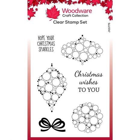 Woodware Singles Bubble Mini Baubles Clear Stamp (JGS775)