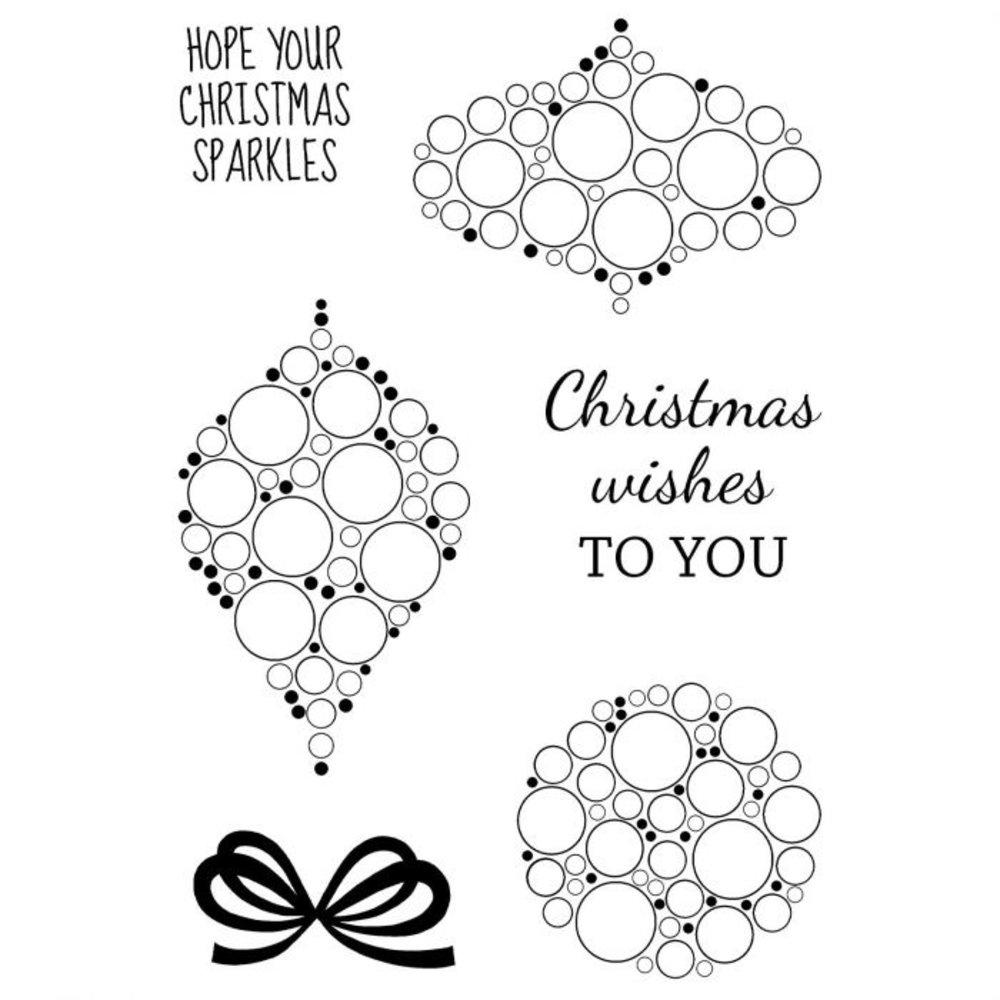 Woodware Singles Bubble Mini Baubles Clear Stamp (JGS775)