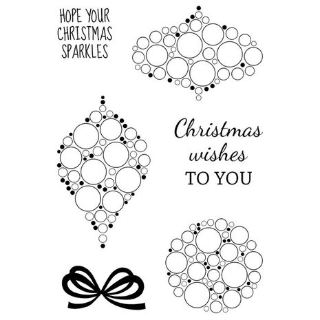 Woodware Singles Bubble Mini Baubles Clear Stamp (JGS775)