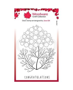Woodware Singles Bubbel Bloem Carrie Clear Stamp (JGS791)