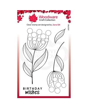 Woodware Singles Bubbel Bloem Jeanie Clear Stamp (JGS792)