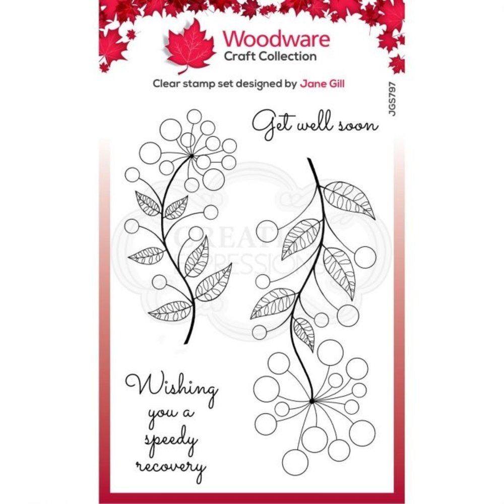 Woodware Singles Bubbel Bloem Abbie Clear Stamp (JGS797)