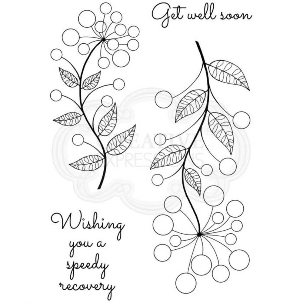 Woodware Singles Bubbel Bloem Abbie Clear Stamp (JGS797)