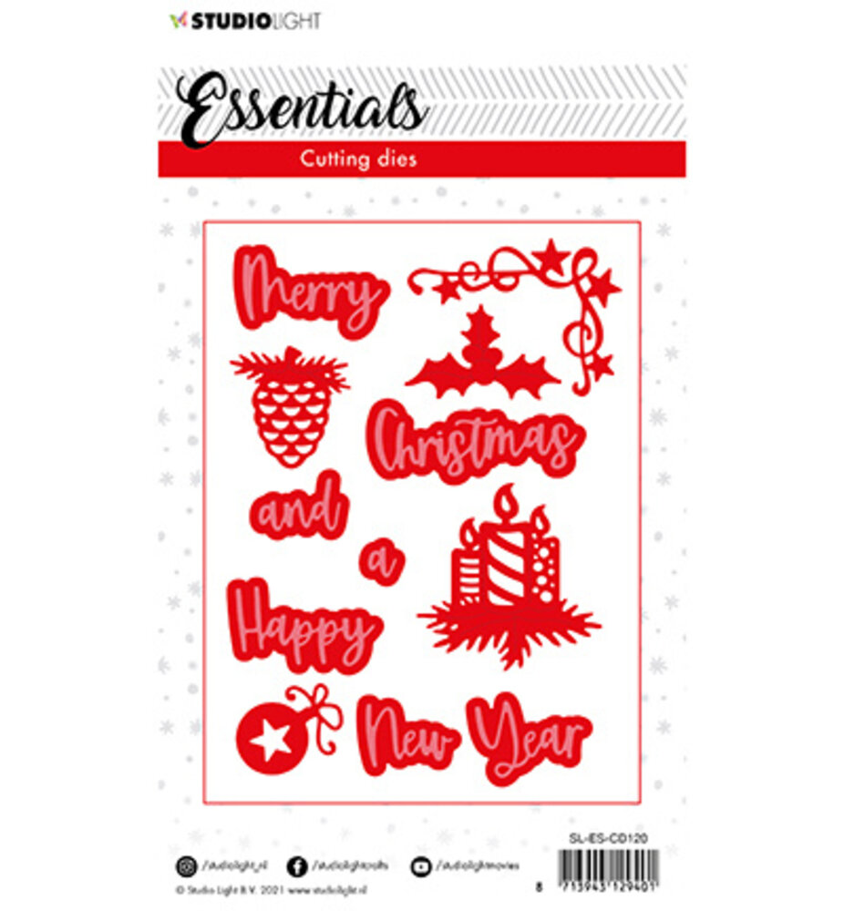 Studio Light Essentials Snijmal Christmas Merry Christmas ENG 3 nr.120 (SL-ES-CD120) Studio Light Essentials Snijmal Christmas Merry Christmas ENG 3 nr.120 (SL-ES-CD120)