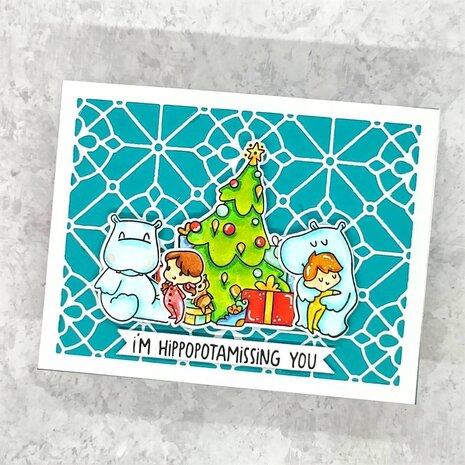LDRS Creative Peace & Joy Hippopotamus for Christmas Clear Stamps (LDRS3345) LDRS Creative Peace & Joy Hippopotamus for Christmas Clear Stamps (LDRS3345)