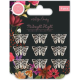 Craft Consortium Midnight Flight Metal Charms Moths (CCMCHRM029)