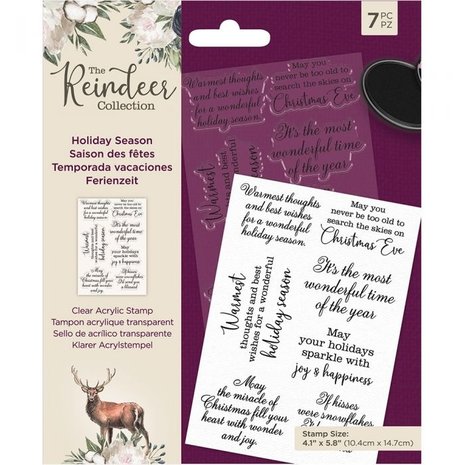 Crafter's Companion The Reindeer Collection Holiday Season Clear Stamps (TRC-ST-HOLSE) Crafter's Companion The Reindeer Collection Holiday Season Clear Stamps (TRC-ST-HOLSE)