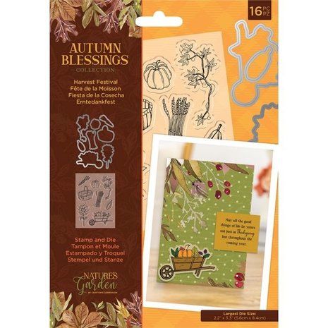 Crafter's Companion Autumn Blessings Collection Harvest Festival Stamp & Die (NG-AUT-STD-HARF)