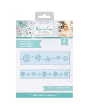Crafter's Companion Watercolour Christmas Elegant Borders Embossing Folder (S-WC-EFS-ELEBO)