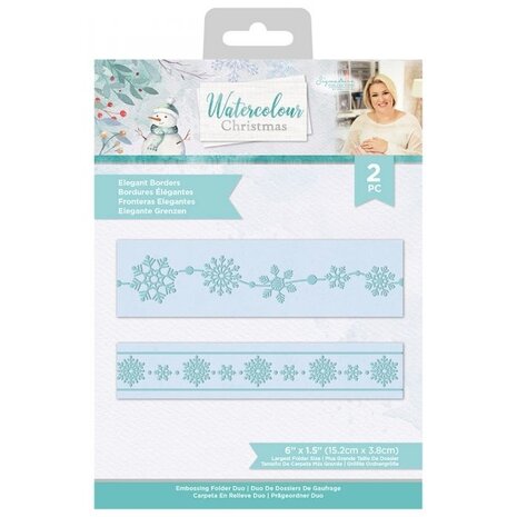 Crafter's Companion Watercolour Christmas Elegant Borders Embossing Folder (S-WC-EFS-ELEBO)