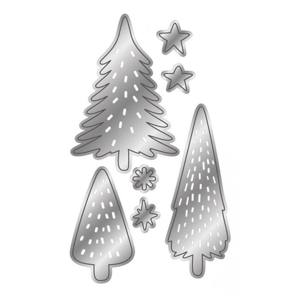 Crafter's Companion Watercolour Christmas Quirky Christmas Trees Die (S-WC-MD-QUCHR) Crafter's Companion Watercolour Christmas Quirky Christmas Trees Die (S-WC-MD-QUCHR)