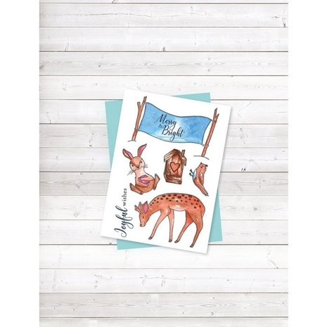 Crafter's Companion Watercolour Christmas Joyful Wishes Clear Stamps (S-WC-ST-JOYFW) Crafter's Companion Watercolour Christmas Joyful Wishes Clear Stamps (S-WC-ST-JOYFW)