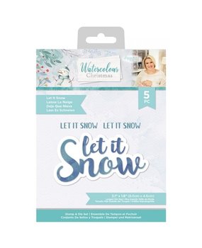 Crafter's Companion Watercolour Christmas Let It Snow Stamp & Die (S-WC-STD-LETSN) Crafter's Companion Watercolour Christmas Let It Snow Stamp & Die (S-WC-STD-LETSN)