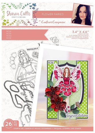 Crafter's Companion Flower Fairies Rose Stamp & Die (SCC-FF-STD-ROSE) Crafter's Companion Flower Fairies Rose Stamp & Die (SCC-FF-STD-ROSE)