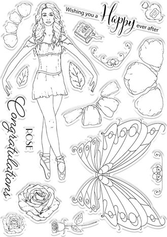 Crafter's Companion Flower Fairies Rose Stamp & Die (SCC-FF-STD-ROSE) Crafter's Companion Flower Fairies Rose Stamp & Die (SCC-FF-STD-ROSE)