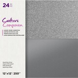Crafter's Companion Sparkling Silver 12x12 Inch Luxury Mixed Cardstock Pad (CC-MIXPAD12-SPARKS)
