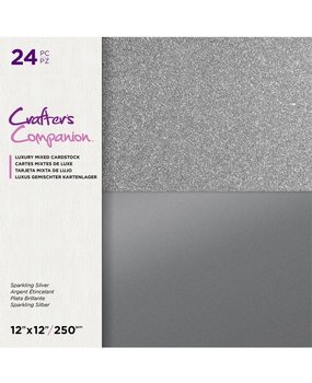 Crafter's Companion Sparkling Silver 12x12 Inch Luxury Mixed Cardstock Pad (CC-MIXPAD12-SPARKS) Crafter's Companion Sparkling Silver 12x12 Inch Luxury Mixed Cardstock Pad (CC-MIXPAD12-SPARKS)
