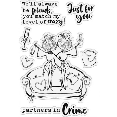 Gemini Sassy & Classy Partners In Crime Clear Stamps (SAC-STP-PARCR)