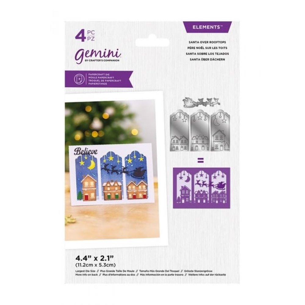 Gemini Santa Over Rooftops Elements Dies (GEM-MD-ELE-SANRO) Gemini Santa Over Rooftops Elements Dies (GEM-MD-ELE-SANRO)