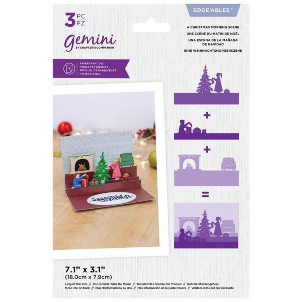 Gemini A Christmas Morning Scene Edge'ables Dies (GEM-MD-EDG-CMSC)