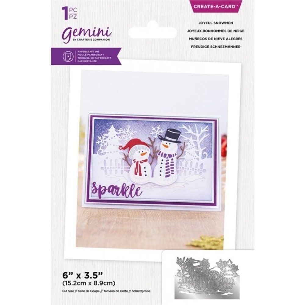 Gemini Christmas Scene Edge Joyful Snowmen Create-a-Card Dies (GEM-MD-CAD-JOSN) Gemini Christmas Scene Edge Joyful Snowmen Create-a-Card Dies (GEM-MD-CAD-JOSN)