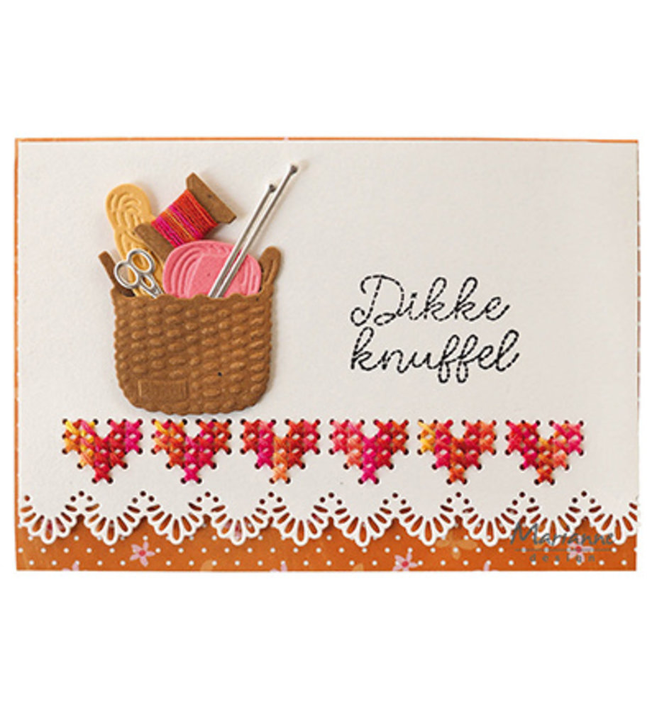 Marianne Design Craftable Cross stitch Border Hearts (CR1531) Marianne Design Craftable Cross stitch Border Hearts (CR1531)