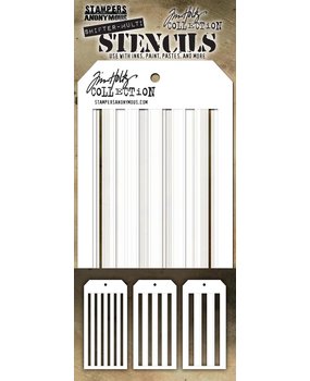 Stampers Anonymous Tim Holtz Shifter Multi Stripes Stencil (THSM03)