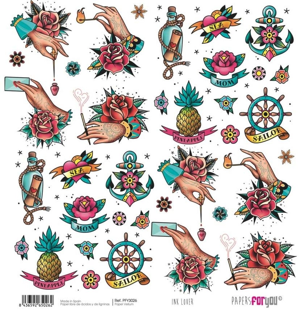 Papers For You Ink Lover 12x12  Inch Vellum Pack (6pcs) (PFY-3021)