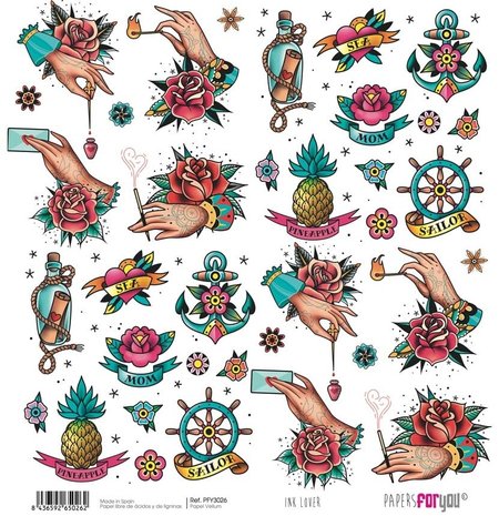 Papers For You Ink Lover 12x12  Inch Vellum Pack (6pcs) (PFY-3021)