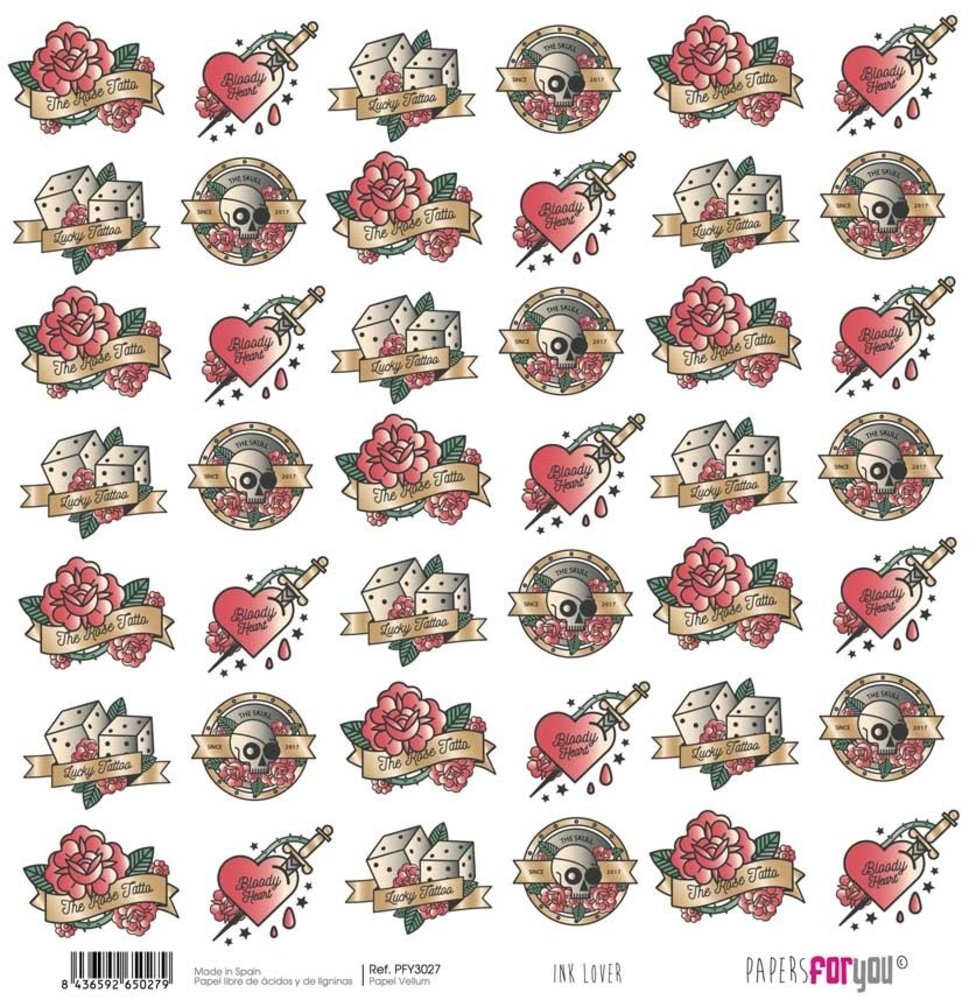 Papers For You Ink Lover 12x12  Inch Vellum Pack (6pcs) (PFY-3021)