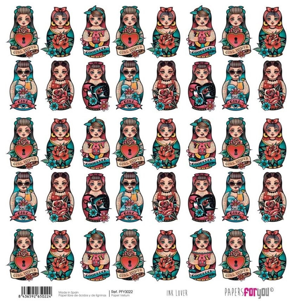 Papers For You Ink Lover 12x12  Inch Vellum Pack (6pcs) (PFY-3021)