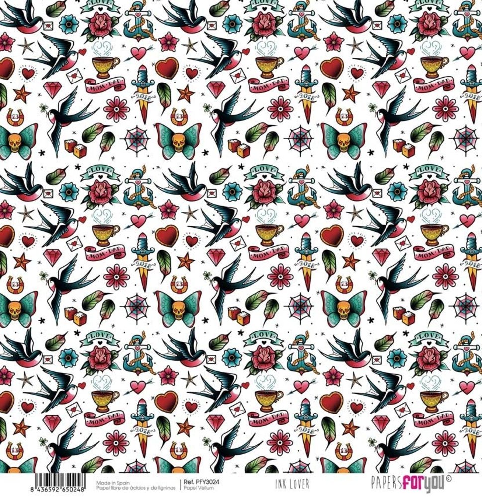 Papers For You Ink Lover 12x12  Inch Vellum Pack (6pcs) (PFY-3021)