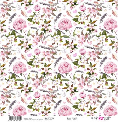 Papers For You Boho Wedding Style 12x12  Inch Vellum Pack (6pcs) (PFY-3173) Papers For You Boho Wedding Style 12x12  Inch Vellum Pack (6pcs) (PFY-3173)