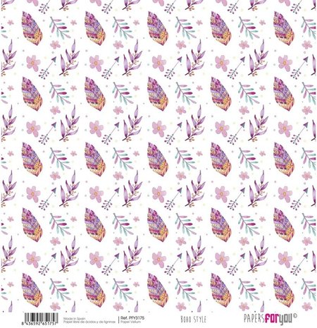 Papers For You Boho Wedding Style 12x12  Inch Vellum Pack (6pcs) (PFY-3173) Papers For You Boho Wedding Style 12x12  Inch Vellum Pack (6pcs) (PFY-3173)
