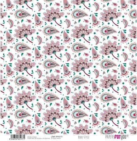 Papers For You Boho Wedding Style 12x12  Inch Vellum Pack (6pcs) (PFY-3173) Papers For You Boho Wedding Style 12x12  Inch Vellum Pack (6pcs) (PFY-3173)