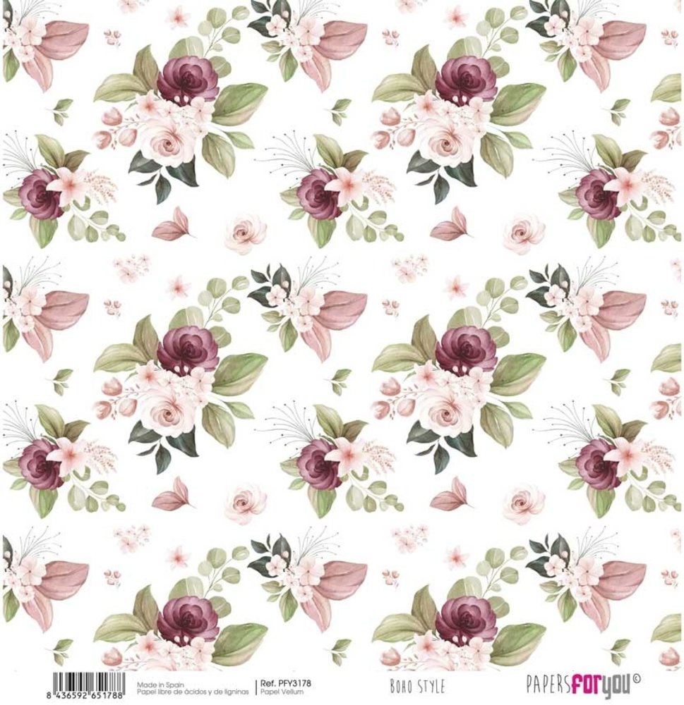 Papers For You Boho Wedding Style 12x12  Inch Vellum Pack (6pcs) (PFY-3173) Papers For You Boho Wedding Style 12x12  Inch Vellum Pack (6pcs) (PFY-3173)