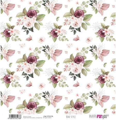 Papers For You Boho Wedding Style 12x12  Inch Vellum Pack (6pcs) (PFY-3173) Papers For You Boho Wedding Style 12x12  Inch Vellum Pack (6pcs) (PFY-3173)