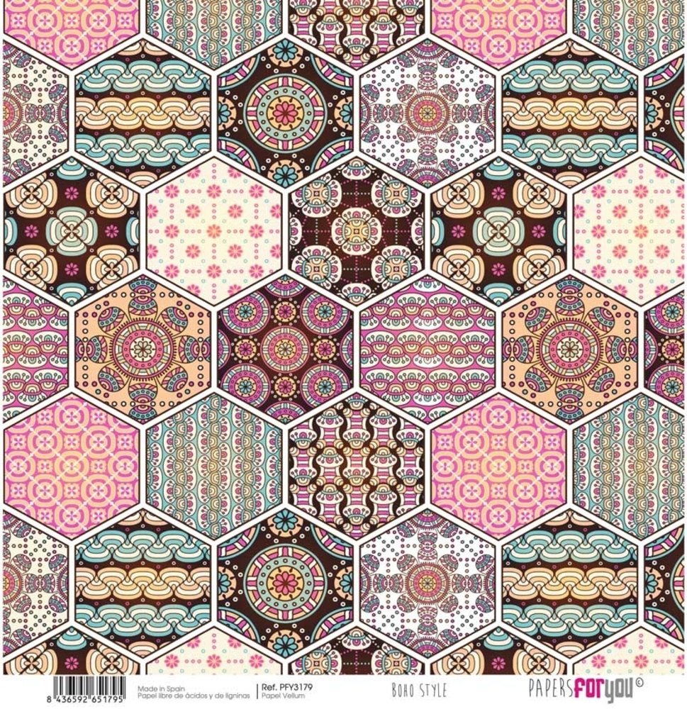 Papers For You Boho Wedding Style 12x12  Inch Vellum Pack (6pcs) (PFY-3173) Papers For You Boho Wedding Style 12x12  Inch Vellum Pack (6pcs) (PFY-3173)