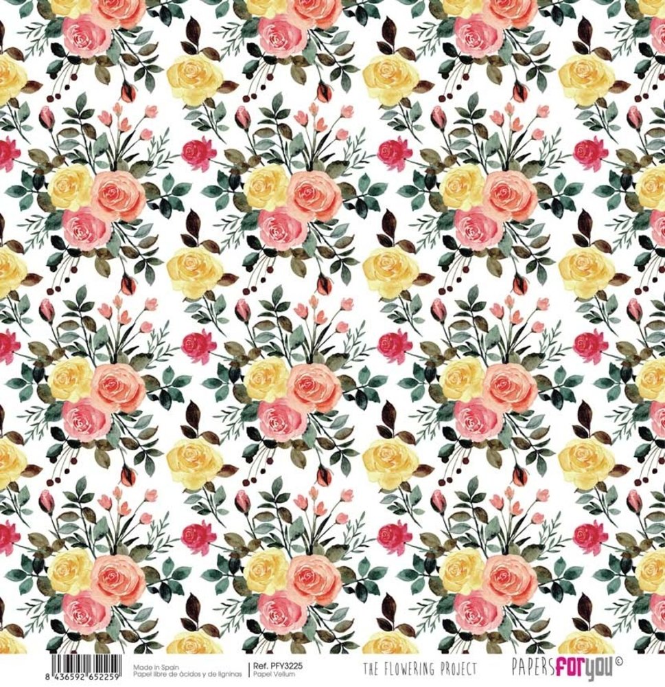 Papers For You The Flowering Project 12x12  Inch Vellum Pack (6pcs) (PFY-3224) Papers For You The Flowering Project 12x12  Inch Vellum Pack (6pcs) (PFY-3224)