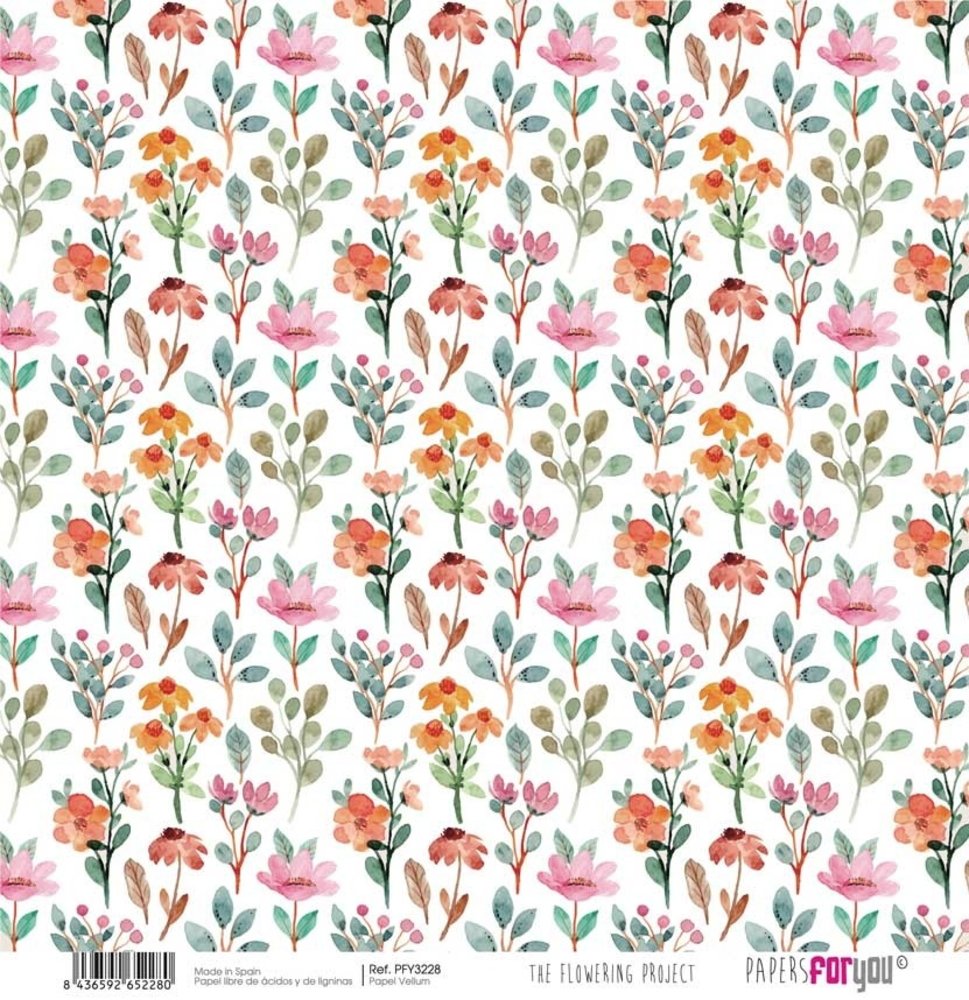 Papers For You The Flowering Project 12x12  Inch Vellum Pack (6pcs) (PFY-3224) Papers For You The Flowering Project 12x12  Inch Vellum Pack (6pcs) (PFY-3224)