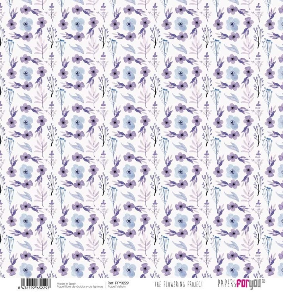 Papers For You The Flowering Project 12x12  Inch Vellum Pack (6pcs) (PFY-3224) Papers For You The Flowering Project 12x12  Inch Vellum Pack (6pcs) (PFY-3224)