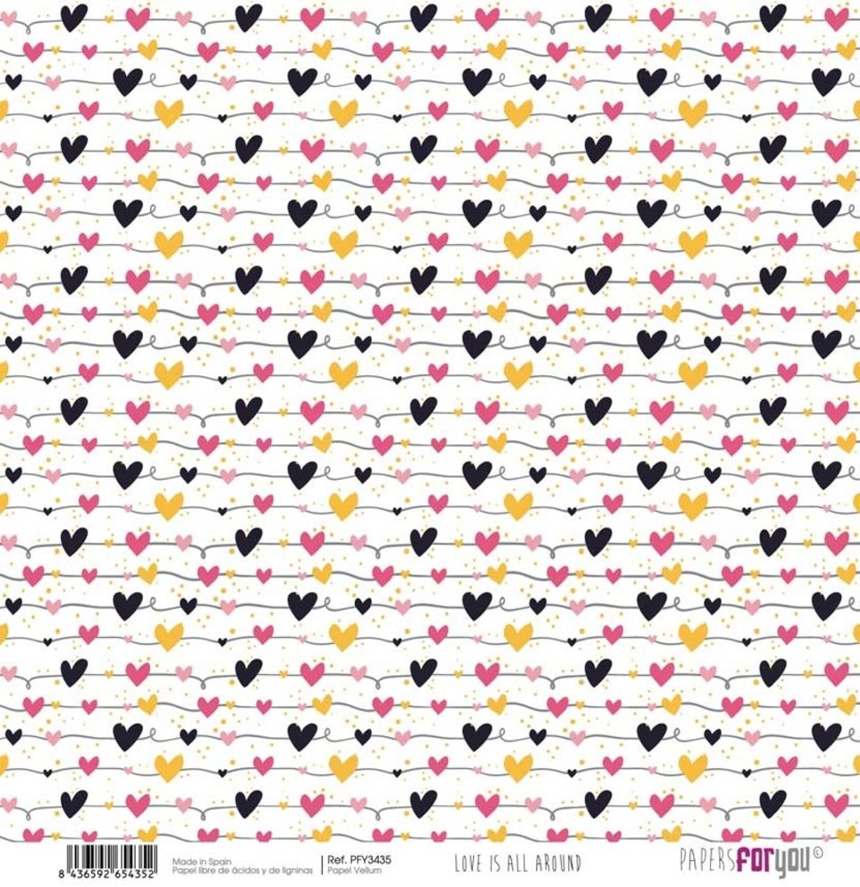 Papers For You Love Is All Around 12x12  Inch Vellum Pack (8pcs) (PFY-3431) Papers For You Love Is All Around 12x12  Inch Vellum Pack (8pcs) (PFY-3431)