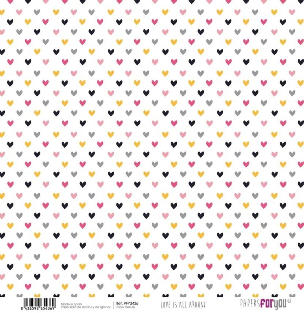 Papers For You Love Is All Around 12x12  Inch Vellum Pack (8pcs) (PFY-3431) Papers For You Love Is All Around 12x12  Inch Vellum Pack (8pcs) (PFY-3431)