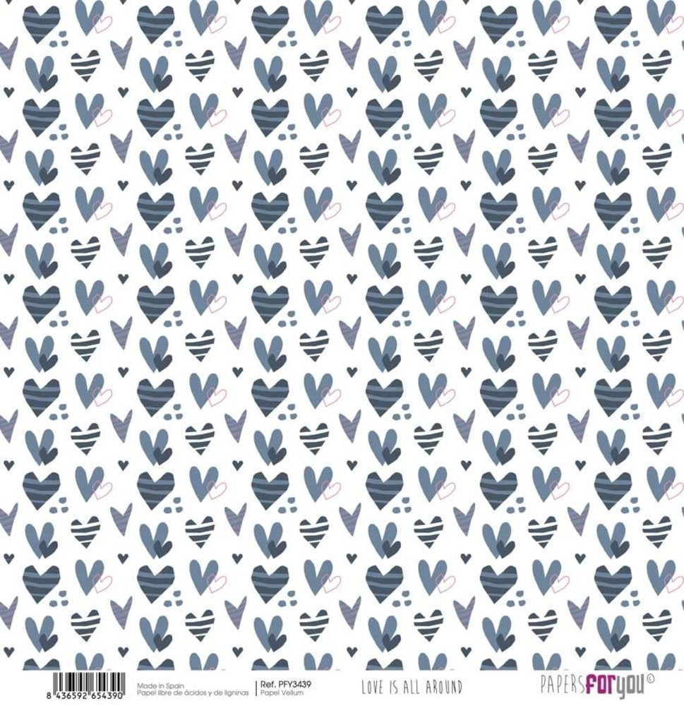 Papers For You Love Is All Around 12x12  Inch Vellum Pack (8pcs) (PFY-3431) Papers For You Love Is All Around 12x12  Inch Vellum Pack (8pcs) (PFY-3431)